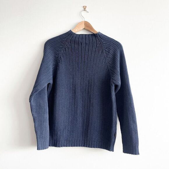 Levi's Men's Pullover Soft Knit Sweater Mock Neck Long Sleeve Blue Medium - Picture 2 of 7